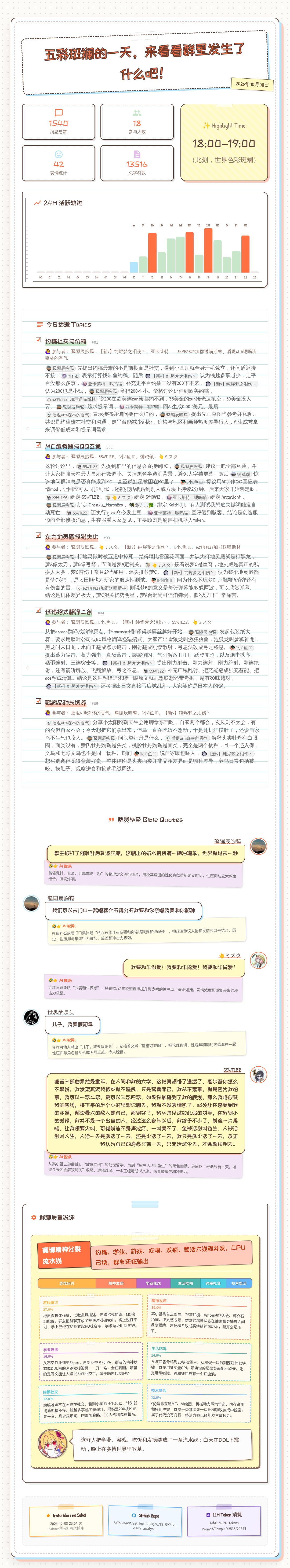 那天的群分析报告